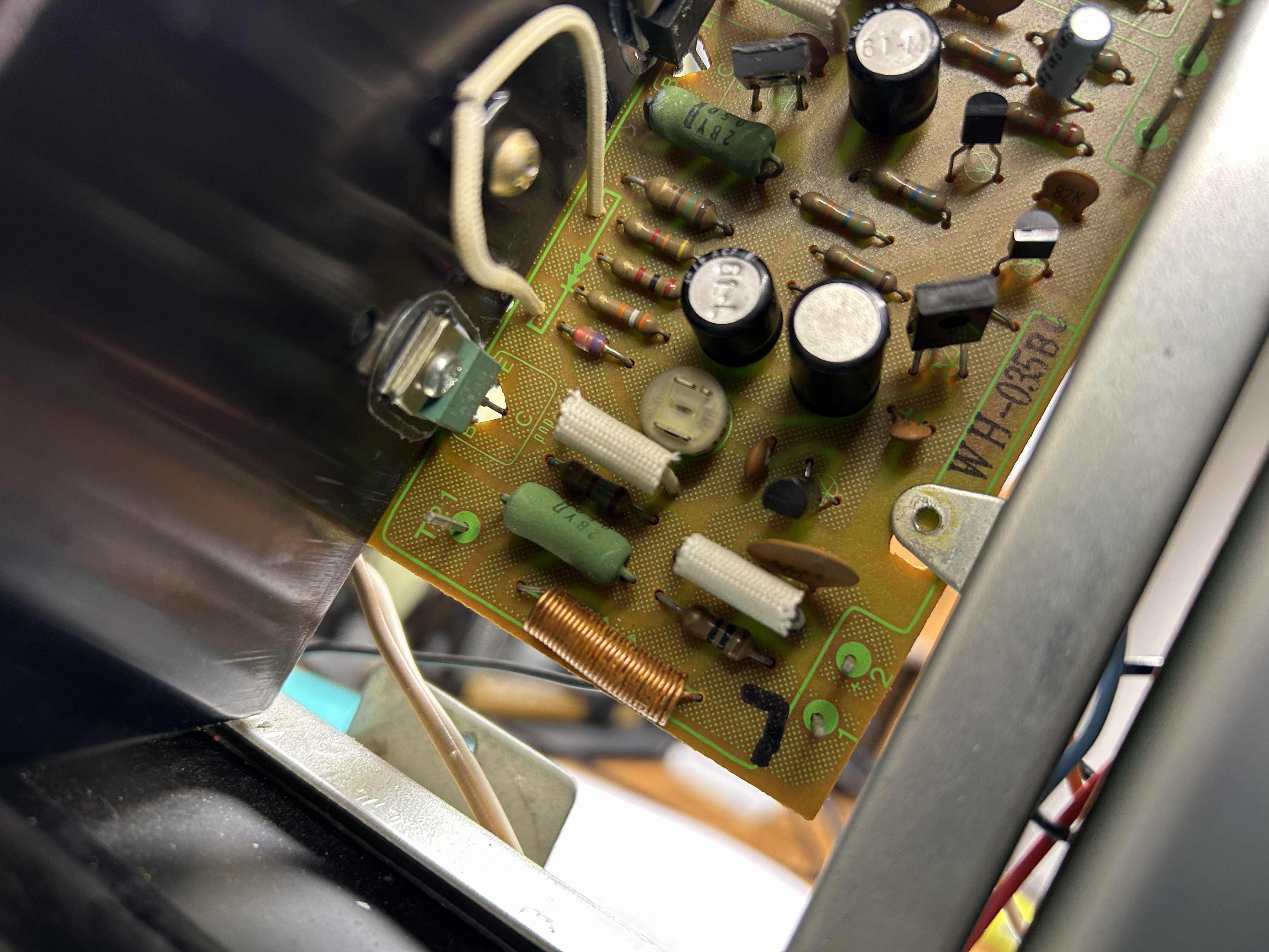 Pioneer SX-535 preamplifier circuitry during restoration